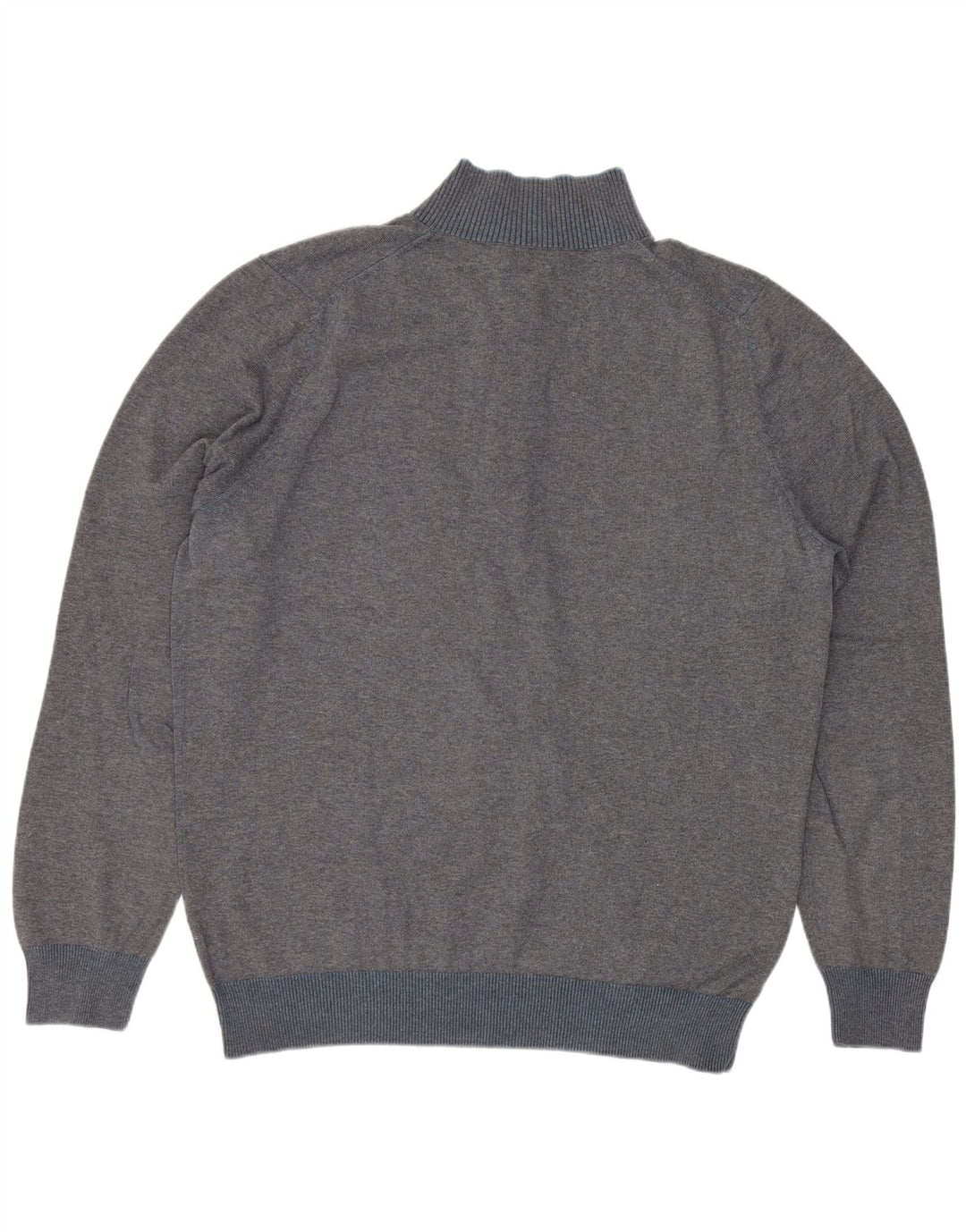 Męski sweter zapinany na guziki Massimo Dutti, duży, szary, bawełniany