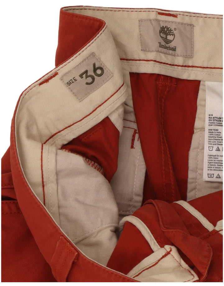 Męskie spodenki cargo Timberland W36, duże, czerwone, bawełniane