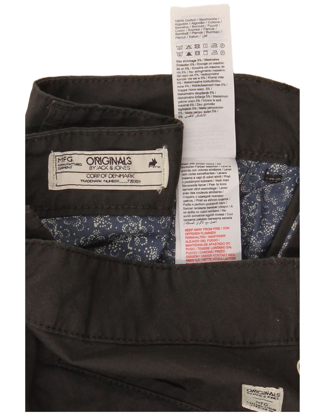Męskie spodenki chino JACK & JONES o regularnym kroju W36, duże, czarne, bawełniane