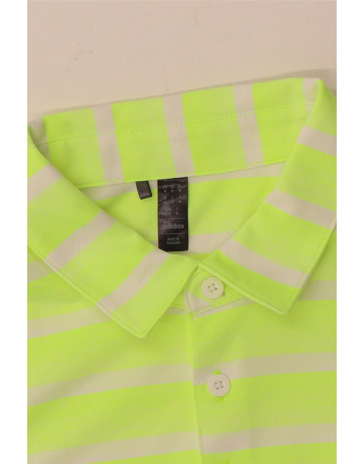 Męska koszulka polo Adidas w średnie zielone paski