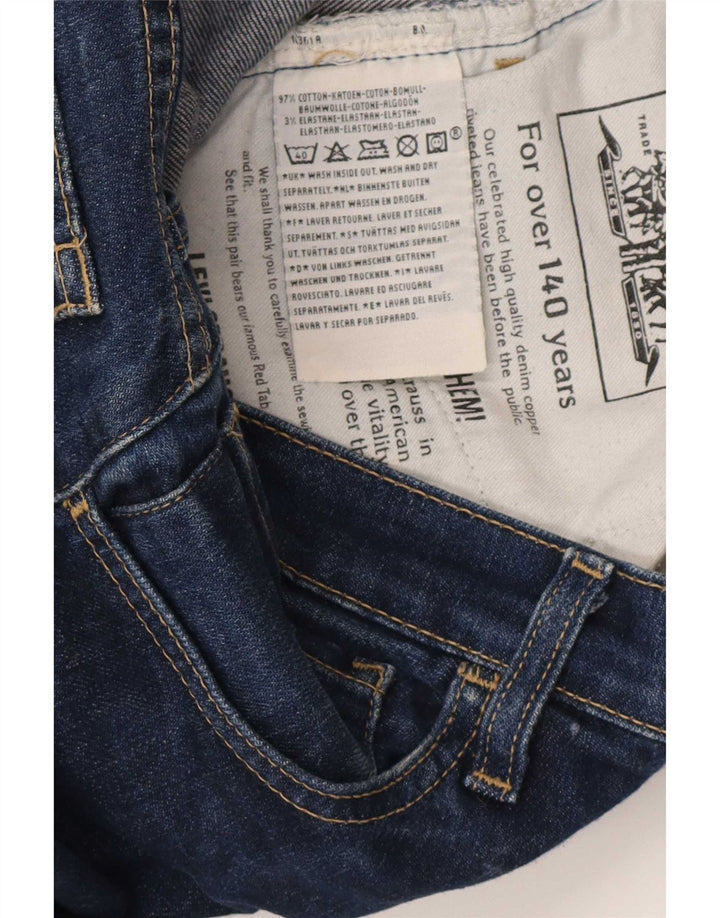 Damskie jeansy Levi's Slim W28 L34 Granatowa bawełna