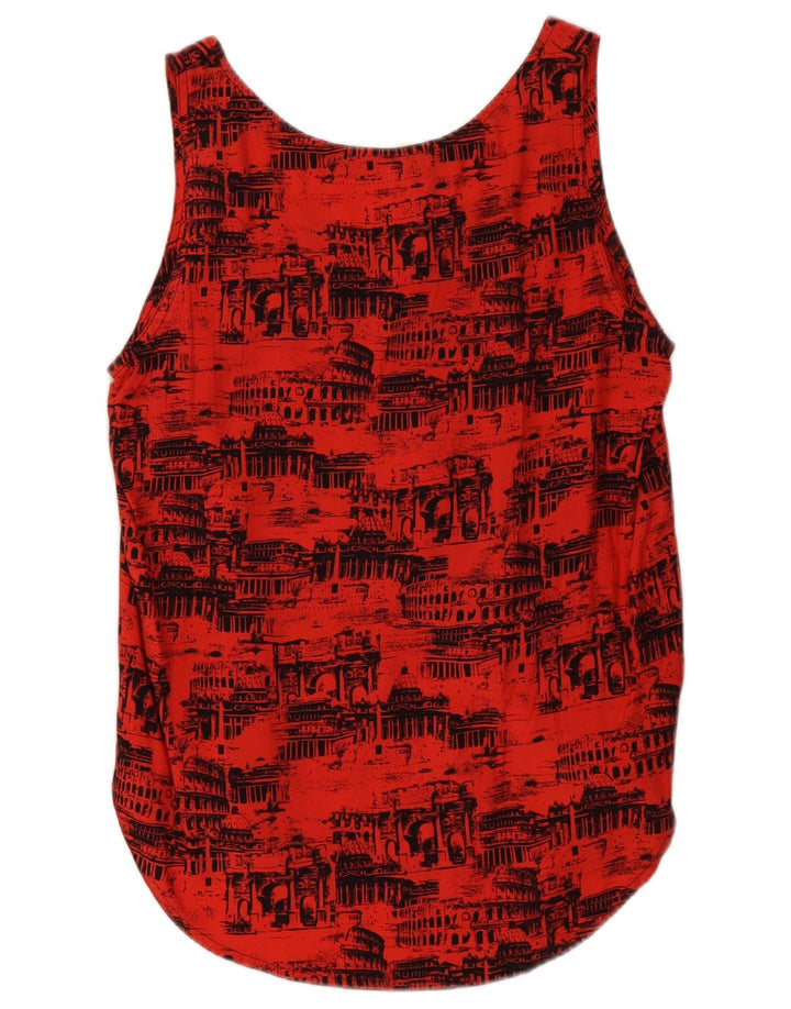 Dwuczęściowy damski zestaw graficzny, oversize w stylu vintage IT 46, duża czerwona wiskoza