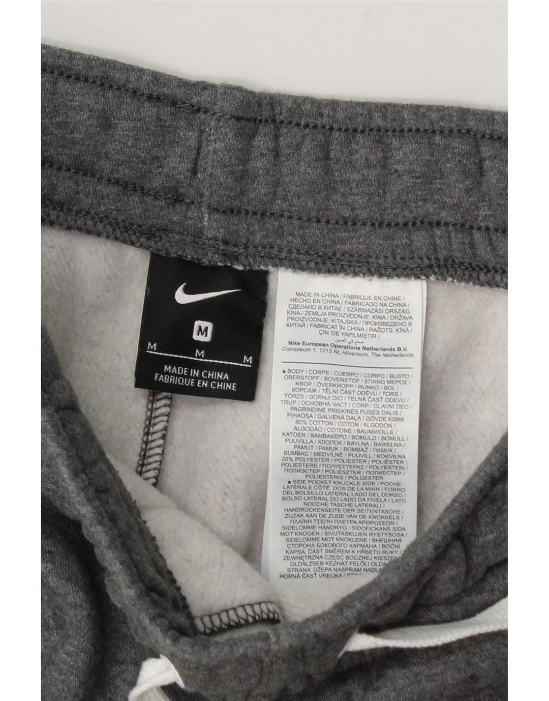 Męskie spodenki sportowe Nike, średnioszare, bawełniane w cętki