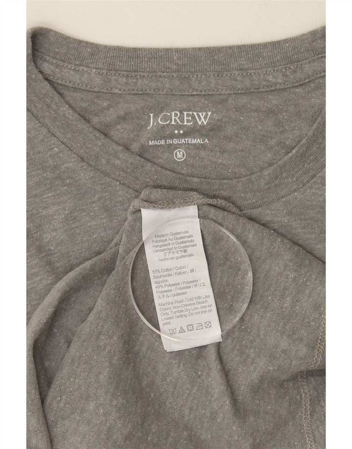 J. CREW Mens Graphic Top Long Sleeve Medium Grey Cotton Vintage J. Crew and Second-Hand J. Crew from Messina Hembry 