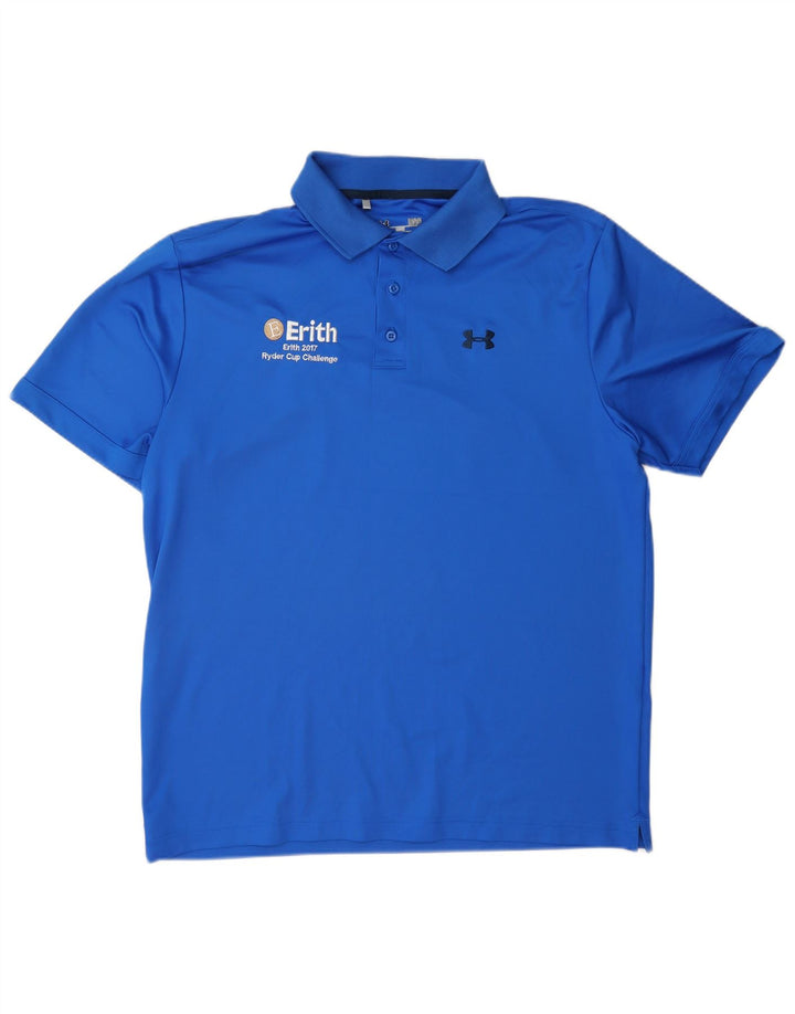 Męska koszulka polo Under Armour Heat Gear w kolorze niebieskim