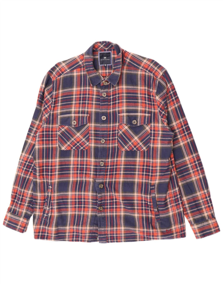 Crew Clothing Męska koszula flanelowa XL w wielokolorową kratę, bawełniana