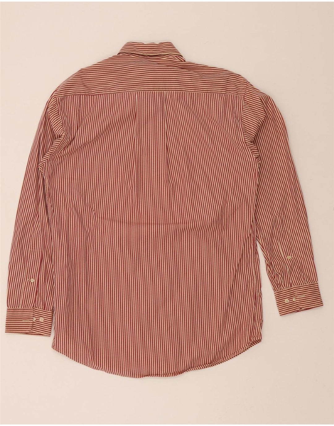RENE LEZARD Mens Shirt Size 38 15 Medium Red Striped Vintage Rene Lezard and Second-Hand Rene Lezard from Messina Hembry 