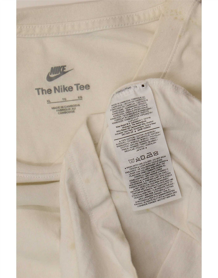 Koszulka męska Nike XL, biała, bawełniana