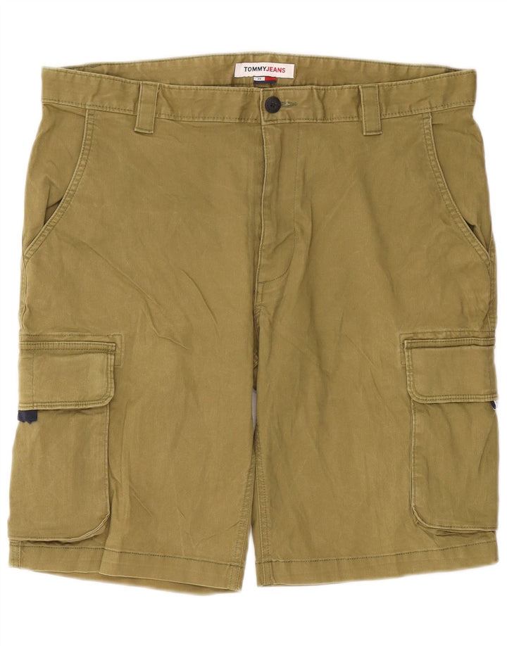 Męskie sztruksowe szorty cargo Tommy Hilfiger W36, duże, bawełniane w kolorze khaki