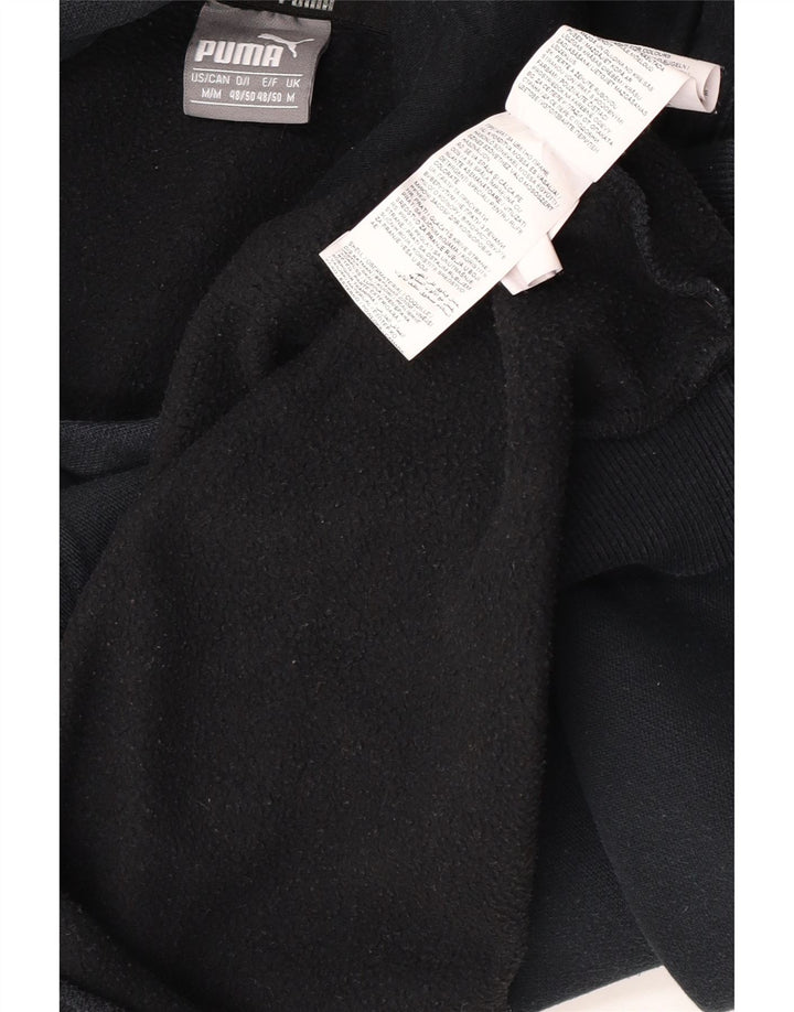 Męski sweter z kapturem Puma z grafiką, średni czarny, bawełniany