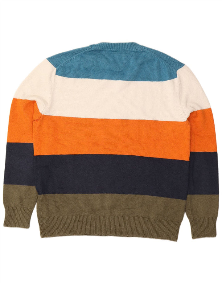 Męski sweter z okrągłym dekoltem Tommy Hilfiger XL w wielokolorowe paski