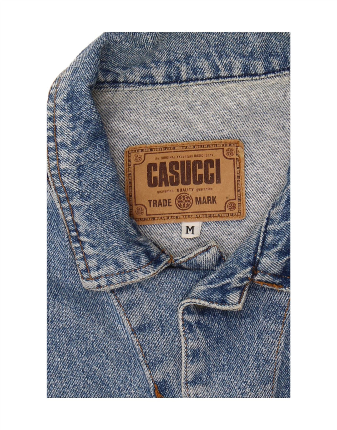 CASUCCI Mens Denim Jacket UK 38 Medium Blue