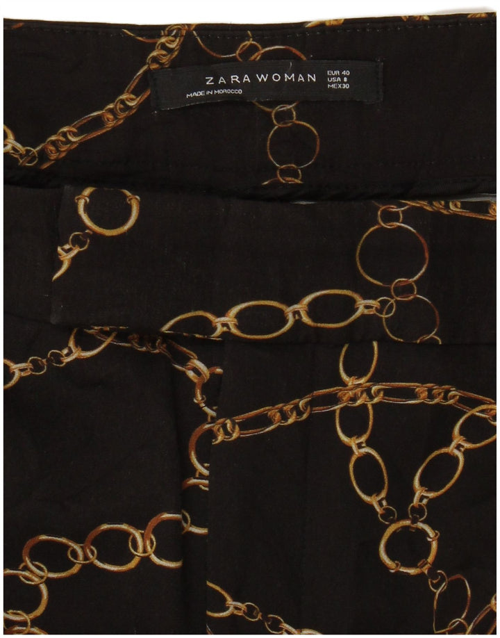 Damskie spodnie chino Zara z abstrakcyjnym wzorem EU 40 Medium W30 L27 czarne