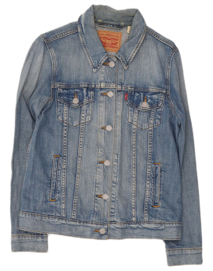 Damska kurtka dżinsowa Levi's UK 12, średnia niebieska, bawełniana