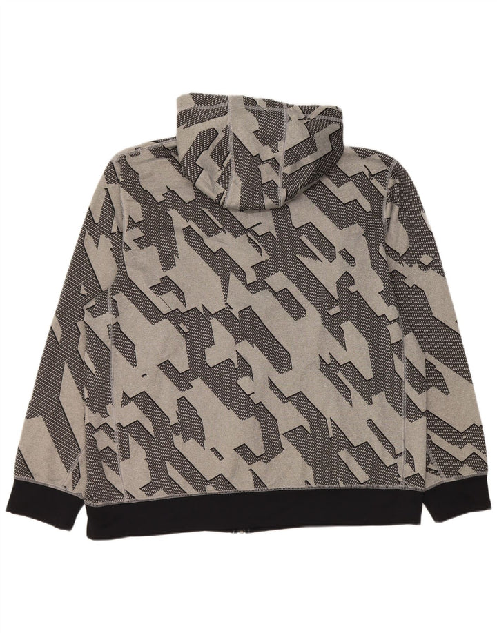 Męski sweter z kapturem i zamkiem Nike Dri Fit XL, szary, geometryczny poliester