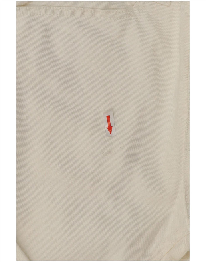 Dondup Męskie Stan Dart Straight Jeans W33 L32 Biała bawełna