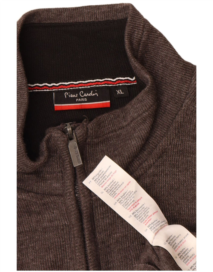 Męski sweter rozpinany Pierre Cardin XL, szara bawełna