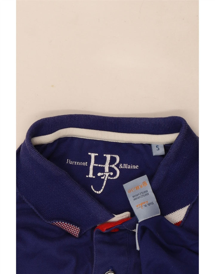 Męska koszulka polo Harmont & Blaine, mała, niebieska, bawełniana