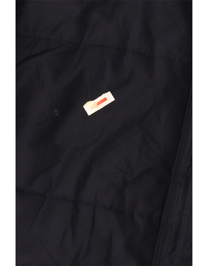 Męska wyściełana kurtka z kapturem Adidas UK 38 Średni granatowy poliester