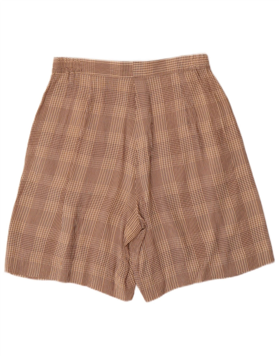 VINTAGE damski zestaw 2-częściowy z 4 guzikami, UK 10, mały, W28, brązowy octan w kratkę