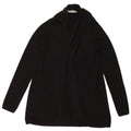 ZARA Womens Open Cardigan Sweater UK 10 Small Black Viscose