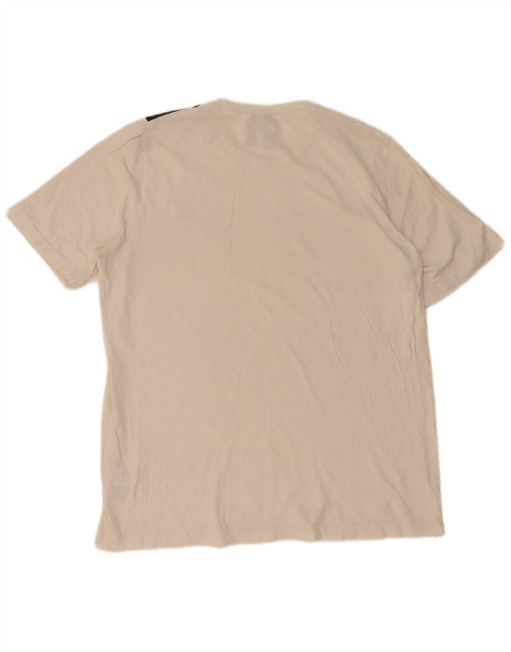 Adidas Męski T-shirt Top Średniej Białej Bawełny