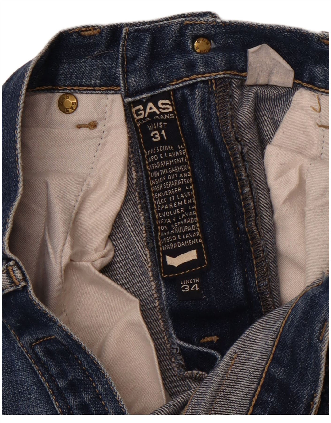 Damskie jeansy Bootcut GAS W31 L28 Niebieskie