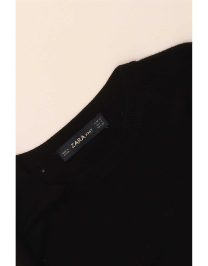 Sweter damski Zara z dekoltem w łódkę UK 8, mały, czarny