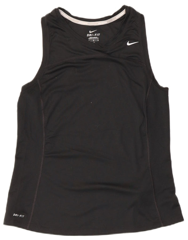 Damska koszulka z kamizelką Nike Dri Fit UK 12, średni czarny poliester
