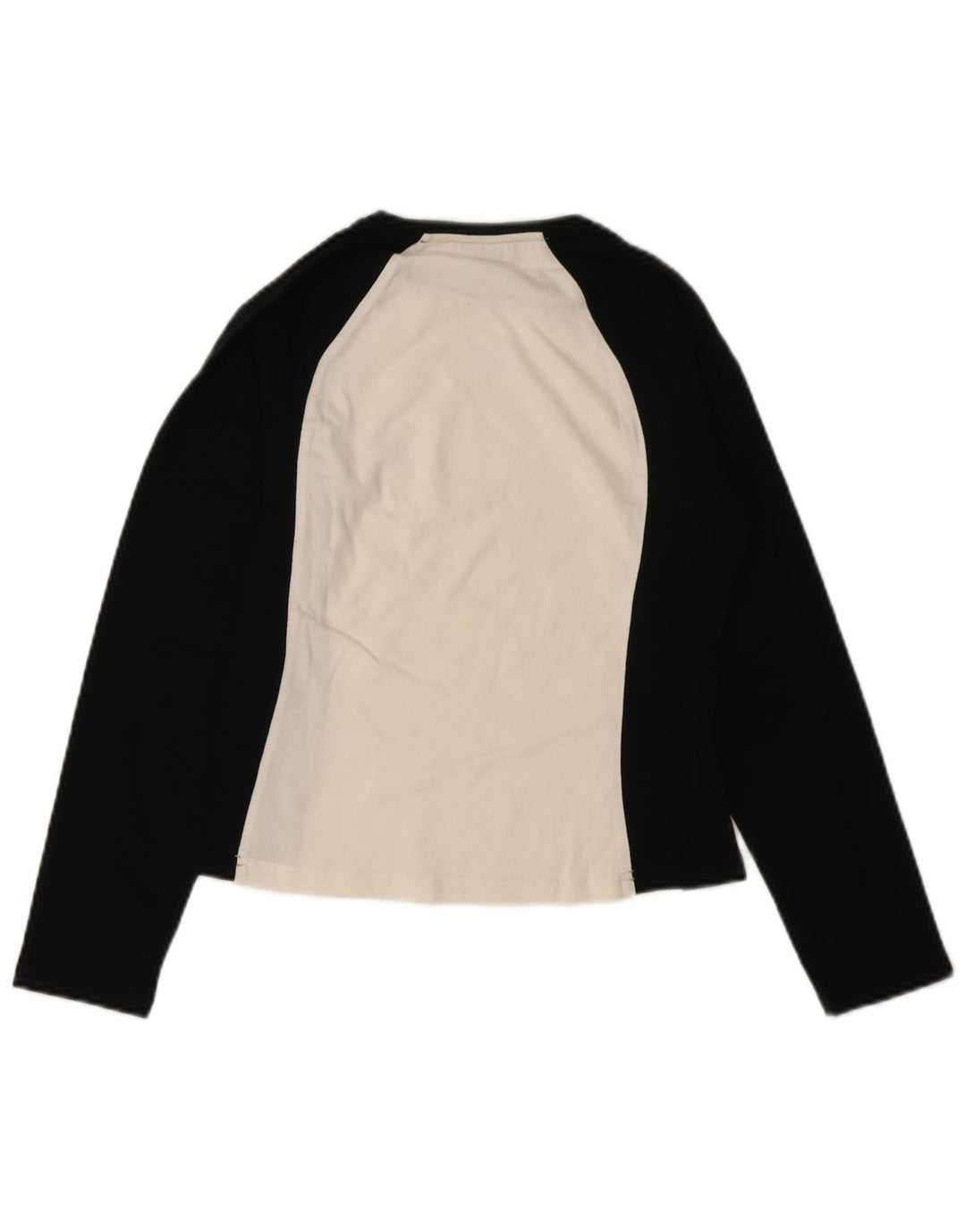 Damski krótki top FILA z długim rękawem IT 40/42, mała czarna bawełna w bloki kolorów