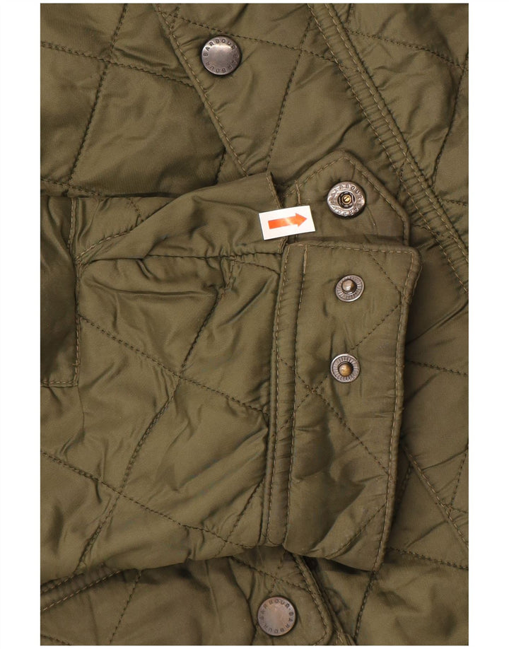 BARBOUR Mens Quilted Jacket UK 40 Large Green Polyester