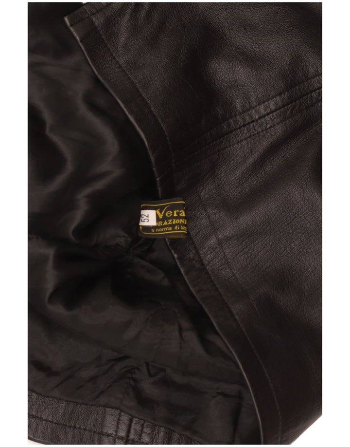 Kurtka skórzana damska VINTAGE UK 18 XL czarna