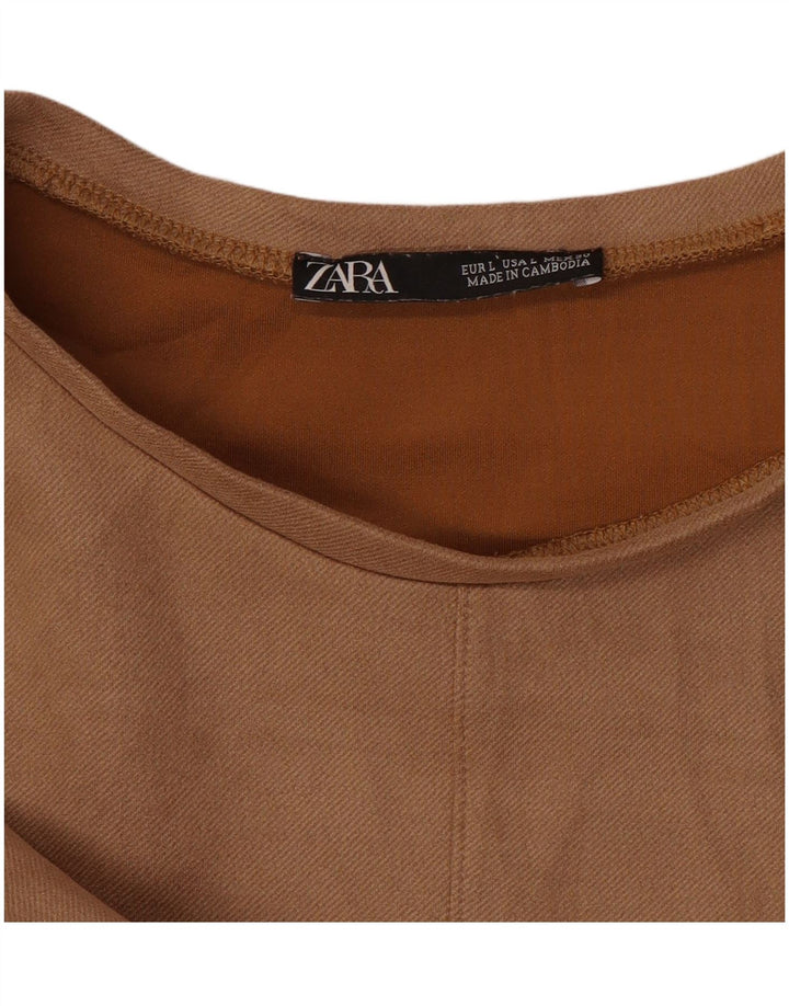 Sukienka damska Zara UK 16, duża, brązowa
