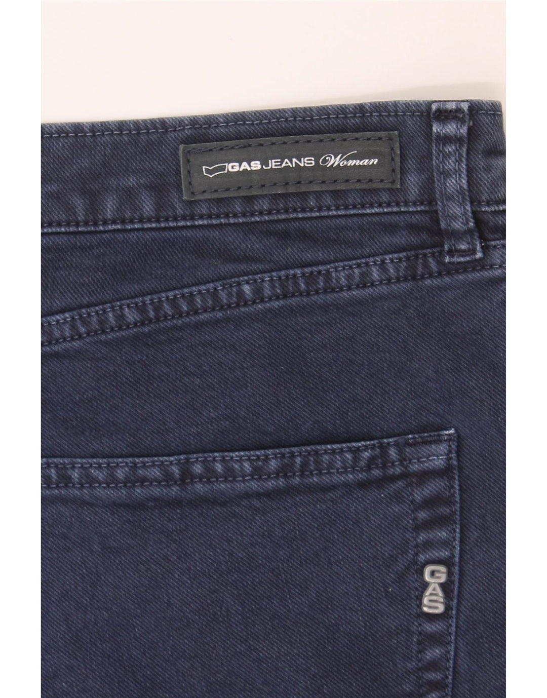 GAS Womens Denim Shorts W27 Small  Navy Blue Cotton Vintage Gas and Second-Hand Gas from Messina Hembry 
