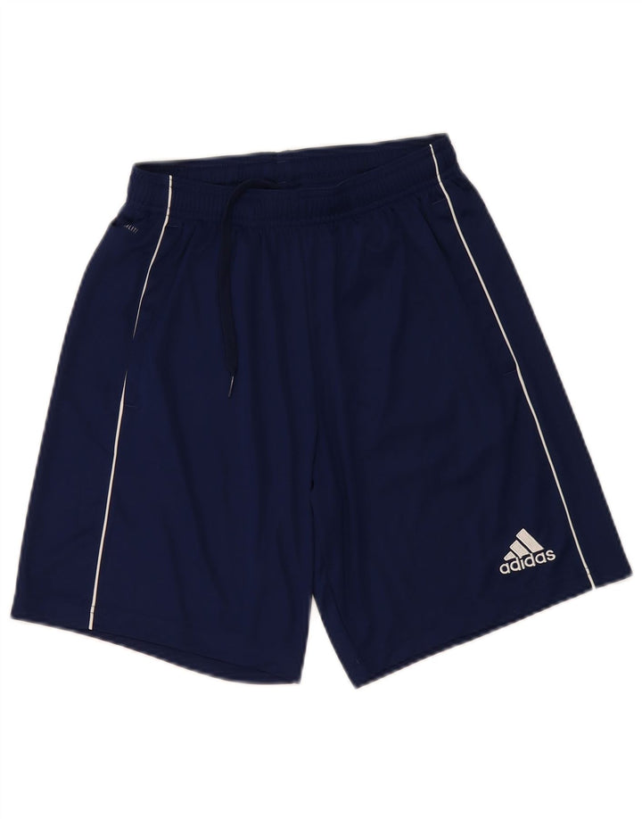 ADIDAS Mens Climalite Sport Shorts Small Navy Blue Polyester