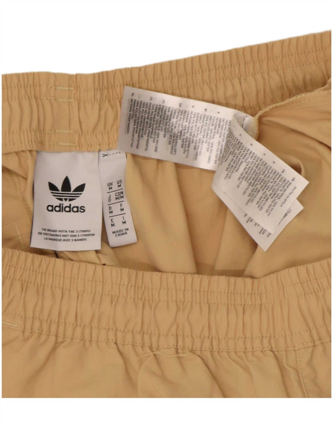 Męskie spodenki kąpielowe Adidas z grafiką, średni beżowy poliester