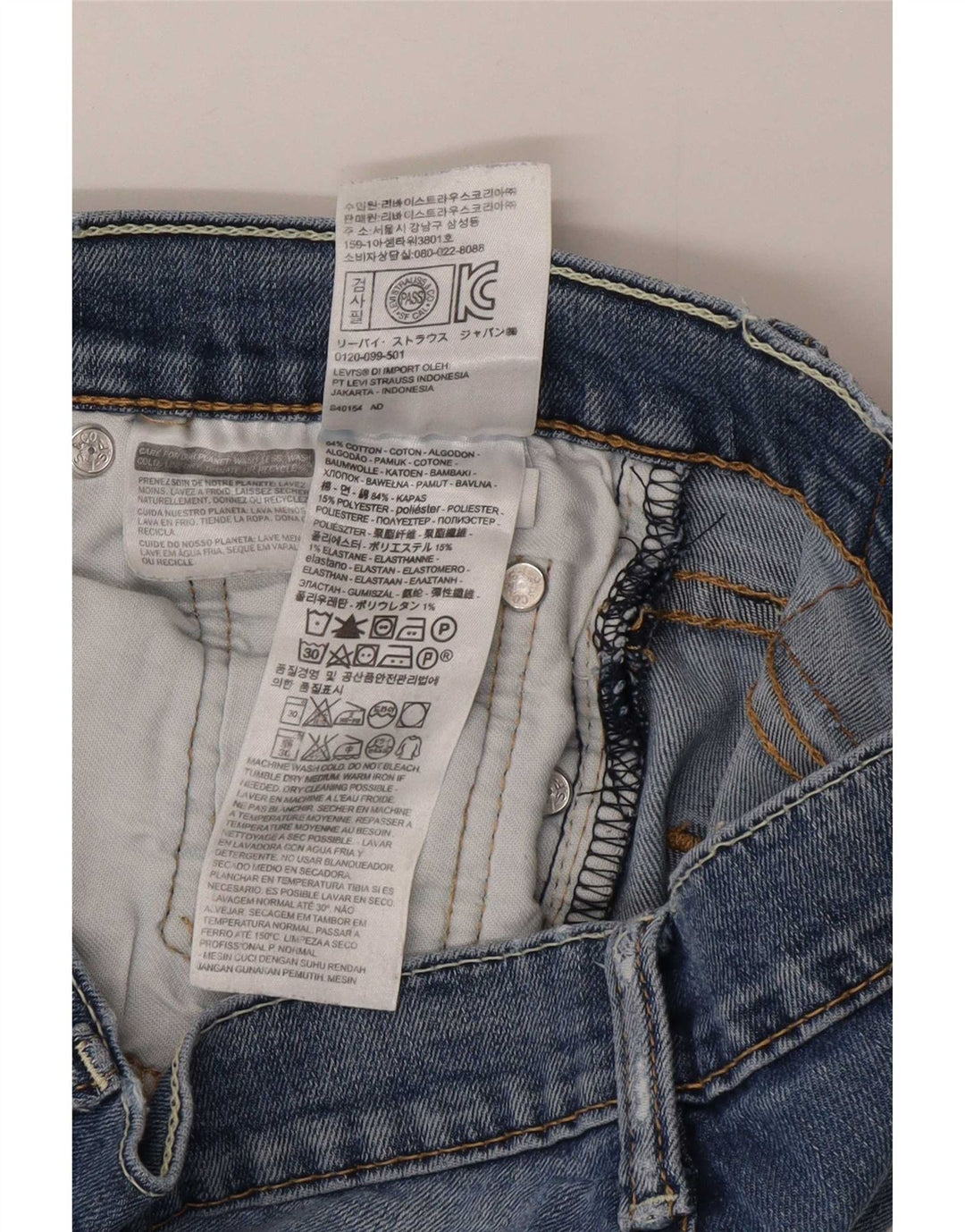 Męskie jeansy Levi's 511 Slim W30 L34 Niebieska bawełna