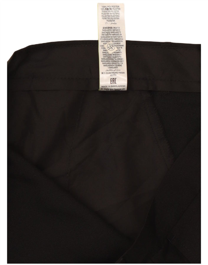 Męskie proste spodnie chino Marks & Spencer W34 L29 Czarny poliester