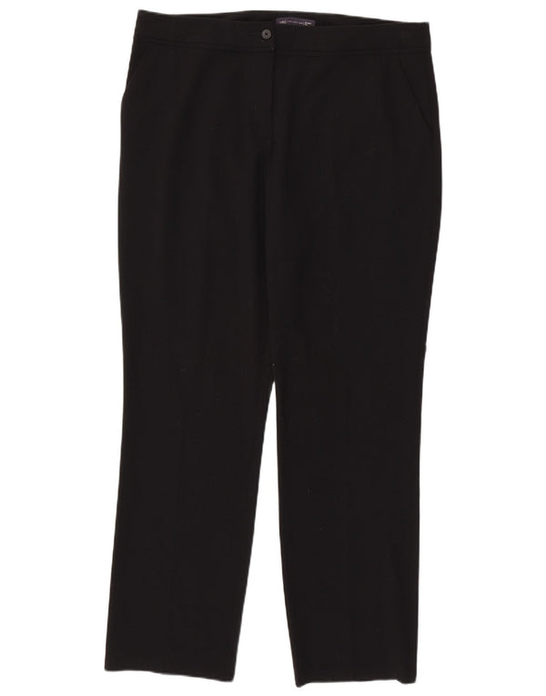 Marks & Spencer Damskie proste spodnie codzienne UK 16 duże W36 L32 czarne
