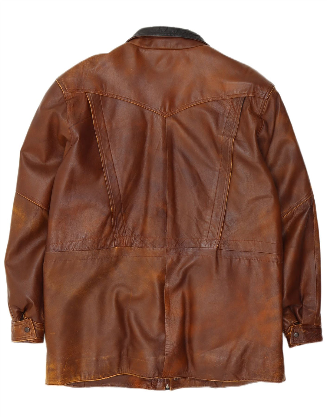 Vintage męska skórzana kurtka UK 42 XL brązowa