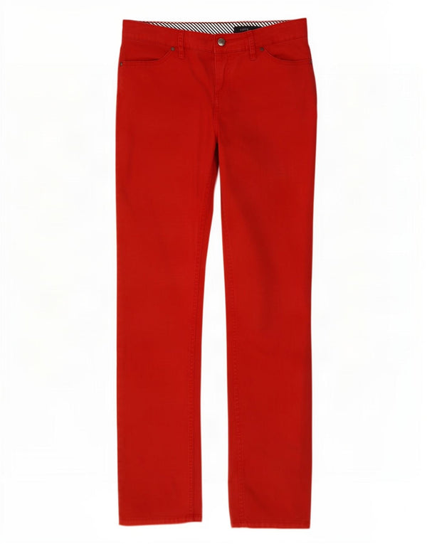 Damskie spodnie Skinny Casual Tommy Hilfiger US 8 Medium W30 L31 Czerwona bawełna