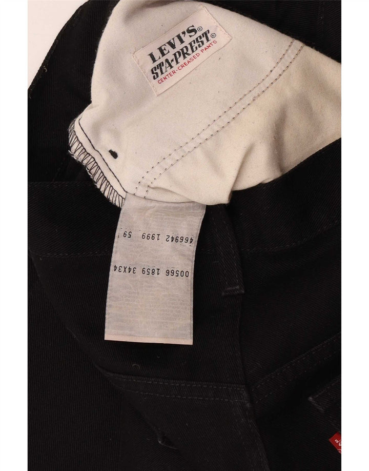 Męskie proste dżinsy Levi's W34 L34 Czarna bawełna