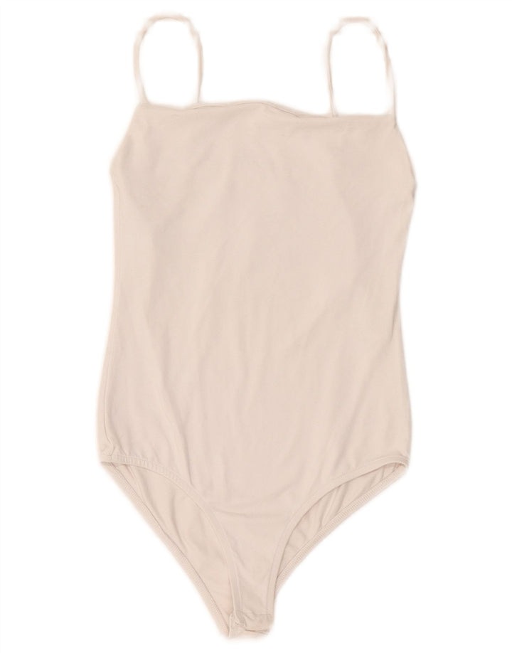 Damskie body bez rękawów Zara UK 8 Small, biały poliamid