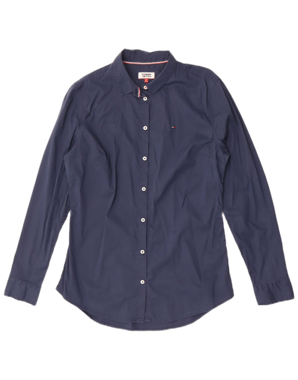 Koszula damska Tommy Hilfiger UK 14, duża, granatowa, bawełniana