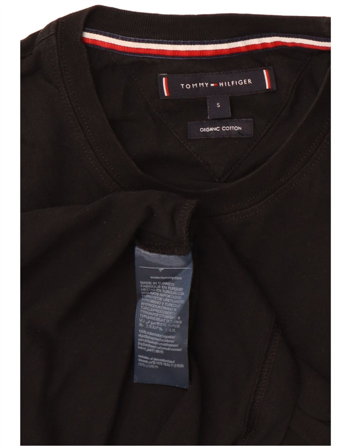 T-shirt męski TOMMY HILFIGER, mały, czarny, bawełniany