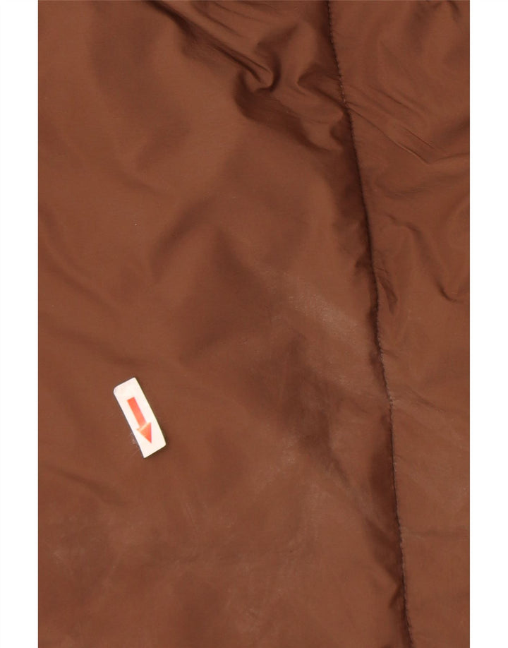 Damski, oversize'owy, wyściełany płaszcz Zara UK 10, mały, brązowy nylon