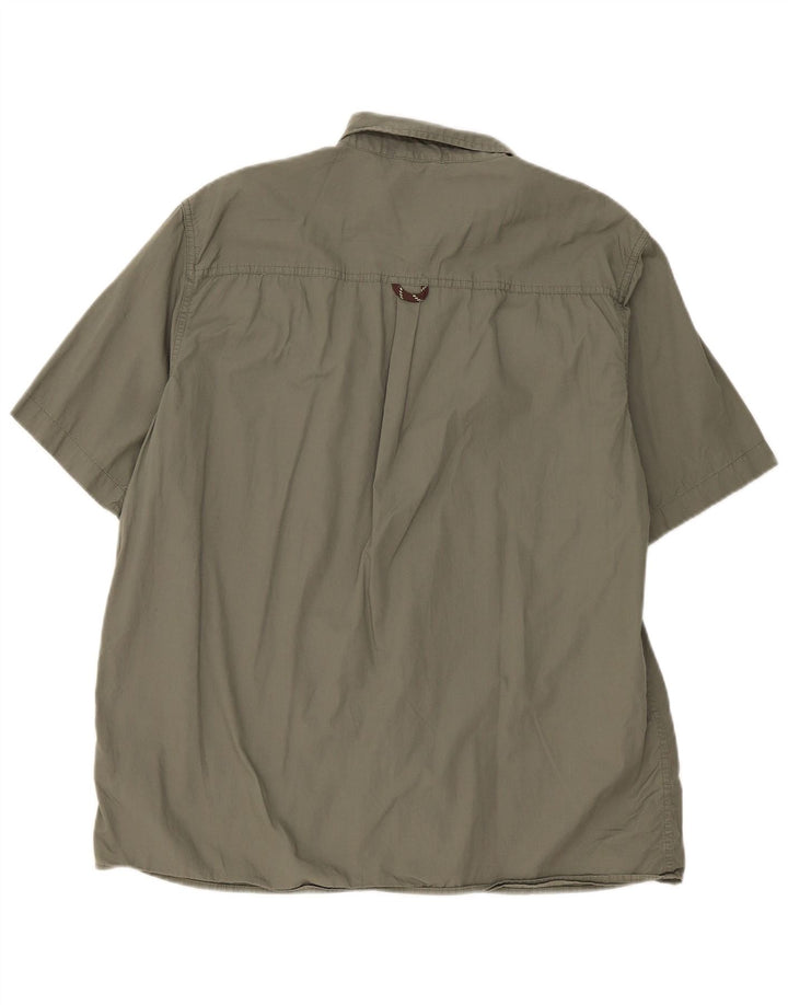 Męska koszula z krótkim rękawem Wrangler, duża, bawełniana khaki
