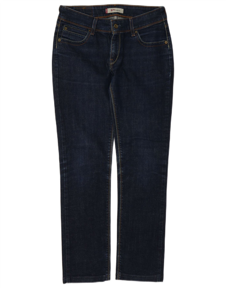 Damskie jeansy Levi's 571 Slim W32 L30 Granatowa bawełna