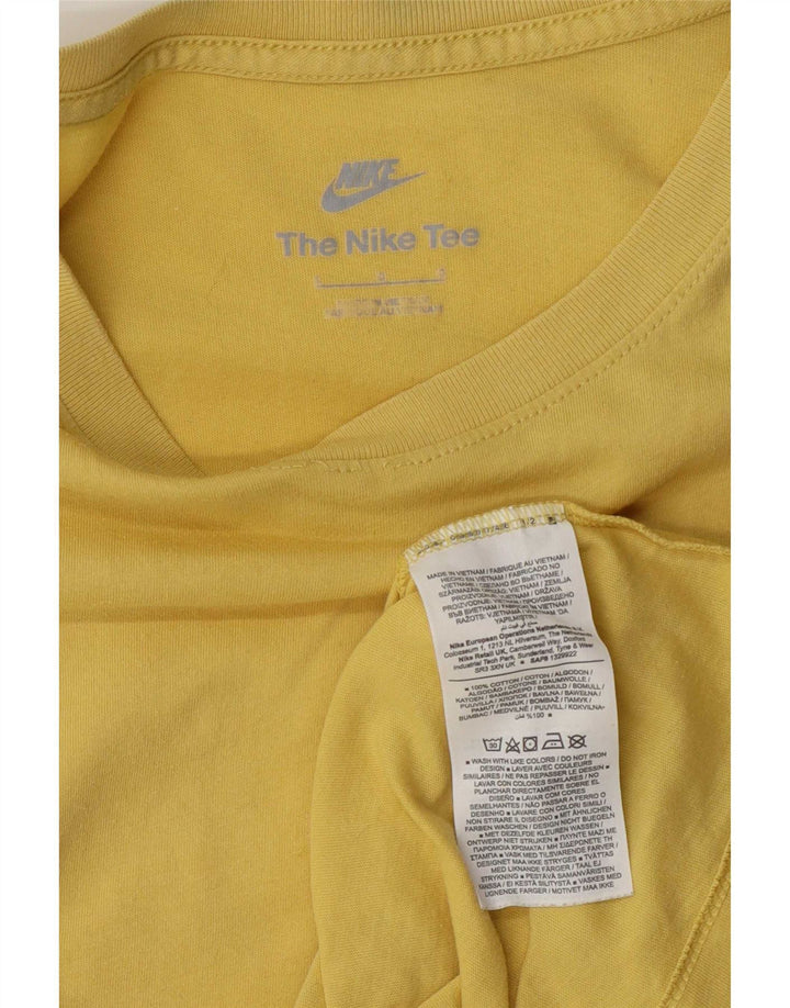 T-shirt męski Nike, duży, żółty, bawełniany