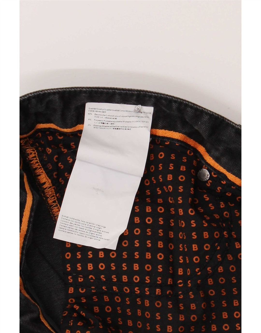 Męskie jeansy slim Hugo Boss W36 L34 Czarne bawełniane